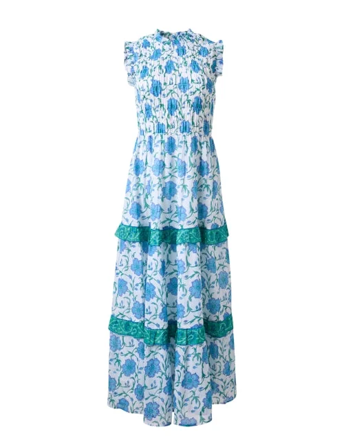 Unbeatable Prices!Poppy Blue and White Floral Cotton Dress