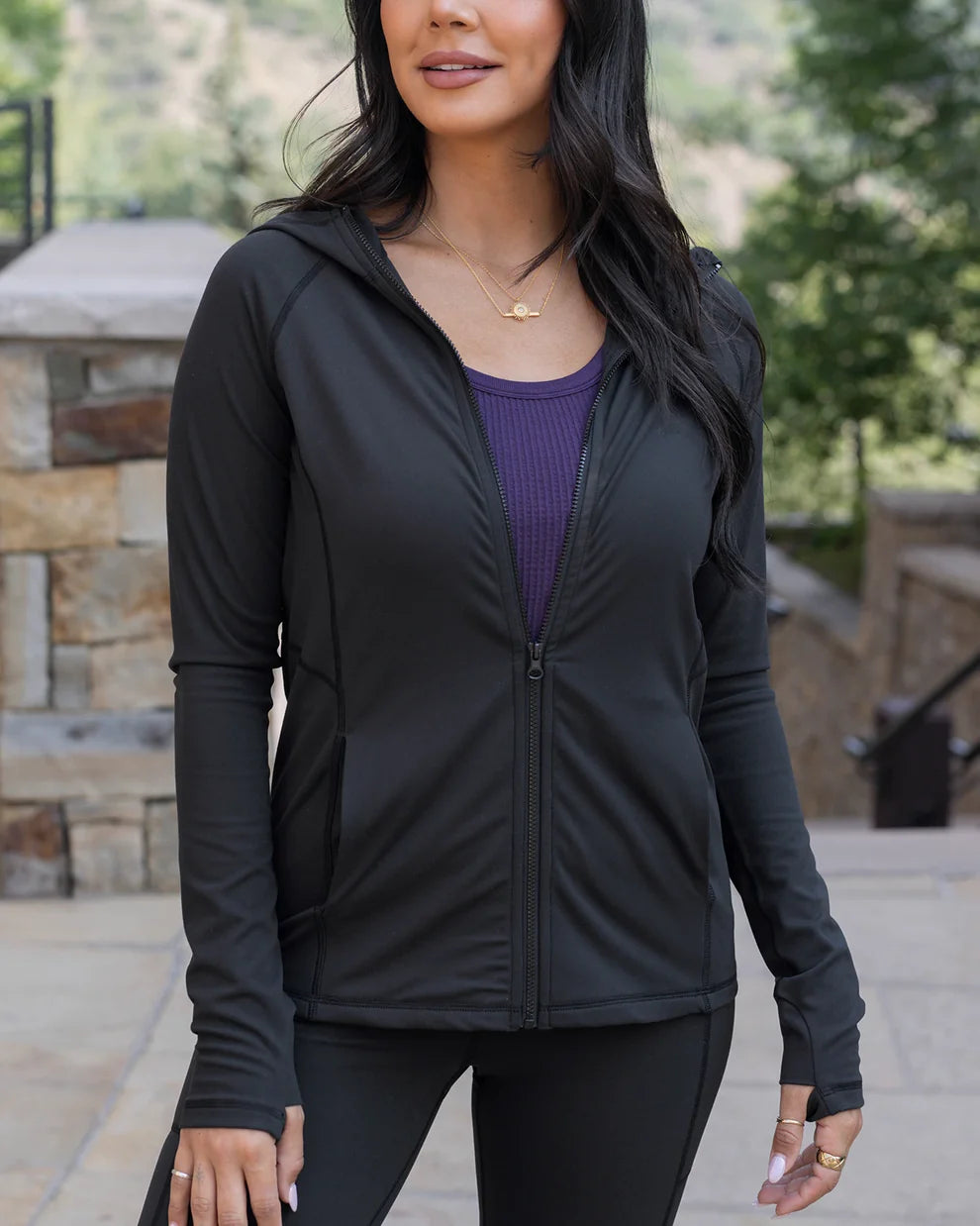 Exclusive Savings This Week!Grace & Lace | Best Athletic Zip Up Jacket | Black