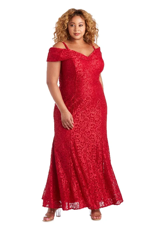 Score Huge Discounts Today!R&M Richards 2047W Plus Size Long Formal Lace Gown