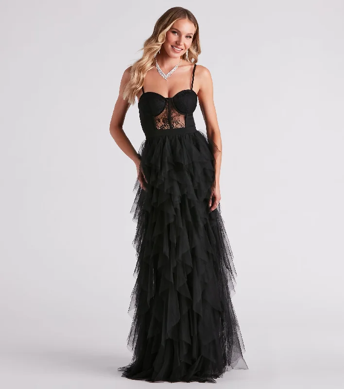Buy More, Save More!Ruth Formal Lace Tulle Ruffled Dress