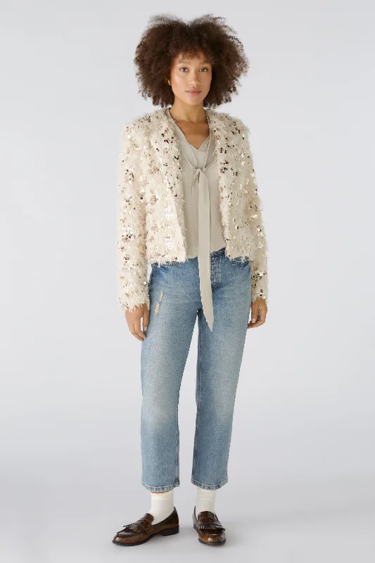 Best Price of the Season!Sequin Jacket - Cream