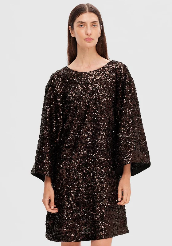 Exclusive Savings This Week!Selected Femme Mallie Sequin Smock Mini Dress, Java