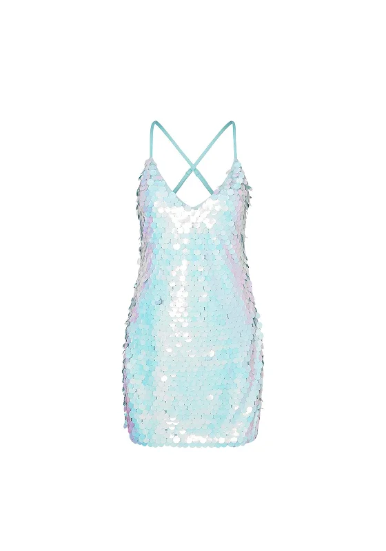 Savings You Can’t Ignore!SOMETHINGNEW Gloria Sequin Mini Dress, Blue Radiance