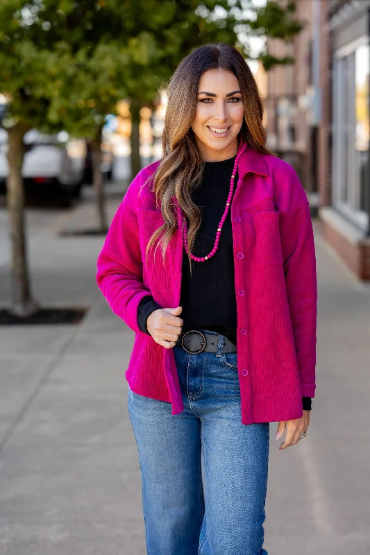 Stock Up and Save!Solid Top Ribbed Shacket