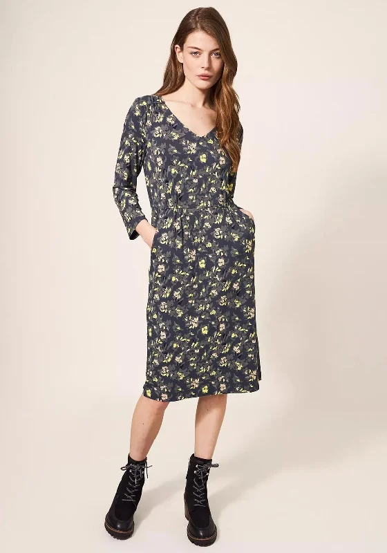 Shop More, Spend Less!White Stuff Tallie Floral Print Jersey Dress, Grey Multi