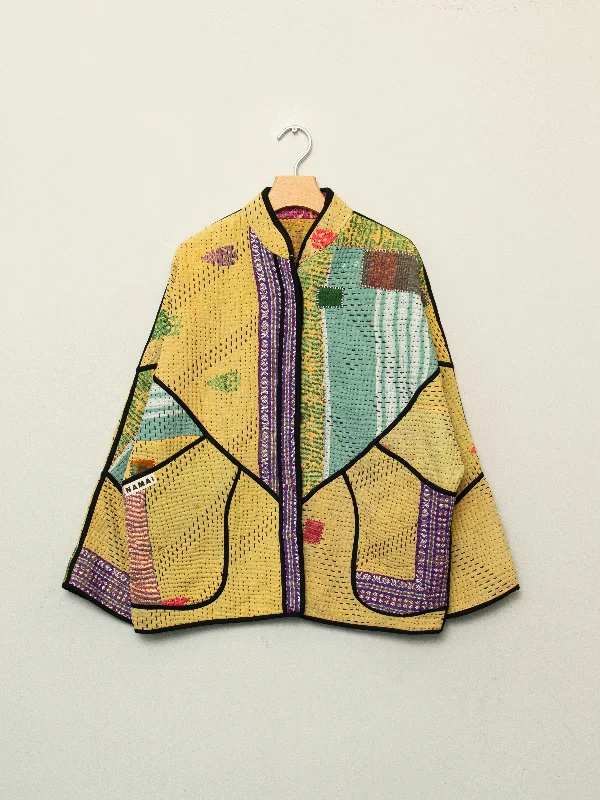 Get More, Spend Less – Shop Now!The Ladhiya Quilted Patchwork Kantha Jacket