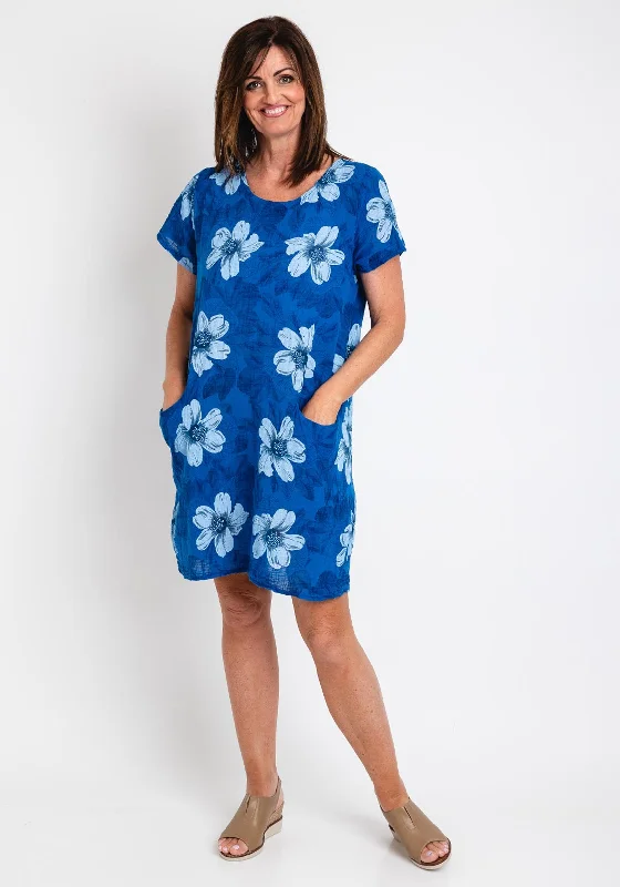 Your Dream Deal is Here!The Serafina Collection One Size Floral Print Cotton Tunic Dress, Blue Your Dream Deal is Here!The Serafina Collection One Size Floral Print Cotton Tunic Dress, Blue
