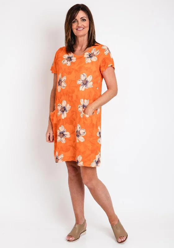 Your Discount is Waiting!The Serafina Collection One Size Floral Print Cotton Tunic Dress, Orange Your Discount is Waiting!The Serafina Collection One Size Floral Print Cotton Tunic Dress, Orange