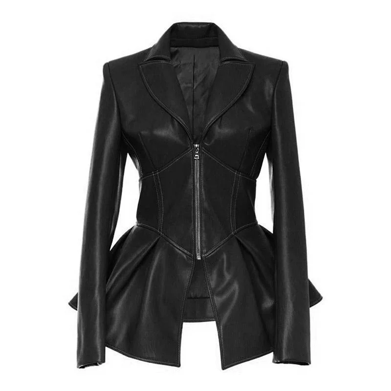 Exclusive Offers You’ll Love!Vegan Leather Corset Style Waist Jacket
