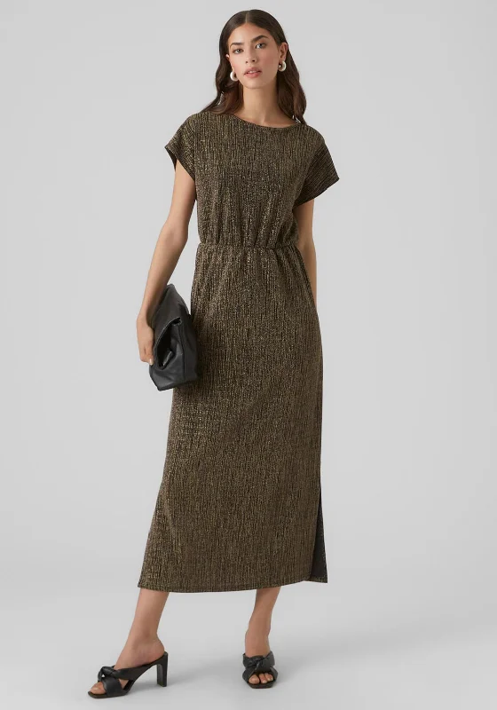 Save More When You Shop More!Vero Moda Elma Gold Detail Maxi Dress, Black