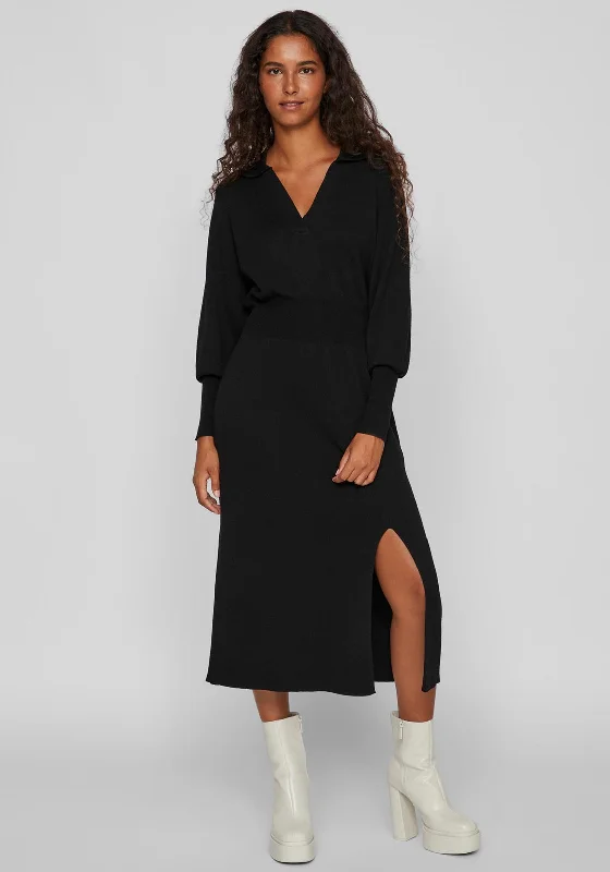 Seasonal Sale – Shop Now!Vila Marla Fine Knit Midi Jumper Dress, Black