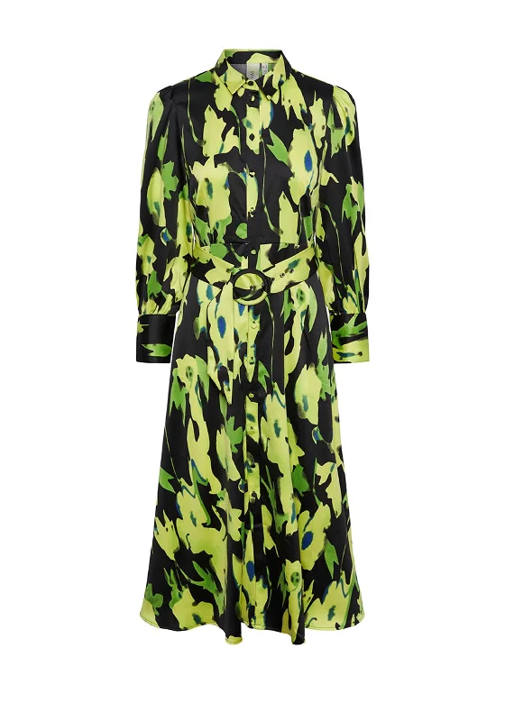 Save More with Every Purchase!Y.A.S Loliso Maxi Shirt Dress, Black & Lime