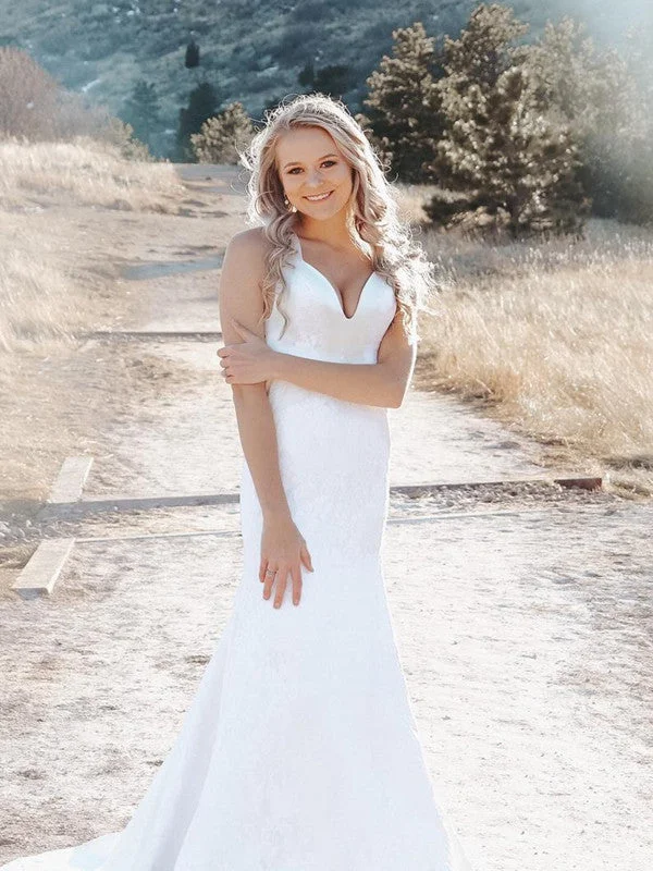 Get More, Spend Less – Shop Now!2020 Newest Mermaid Long Wedding Dresses, V-neck Open Back Wedding Dresses Get More, Spend Less – Shop Now!2020 Newest Mermaid Long Wedding Dresses, V-neck Open Back Wedding Dresses