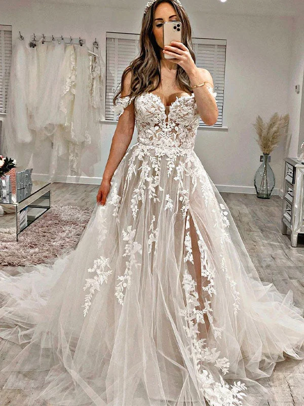 Everything Must Go!A-line Elegant Vintage Lace Romantic Beach Long Wedding Dresses WD157 Everything Must Go!A-line Elegant Vintage Lace Romantic Beach Long Wedding Dresses WD157
