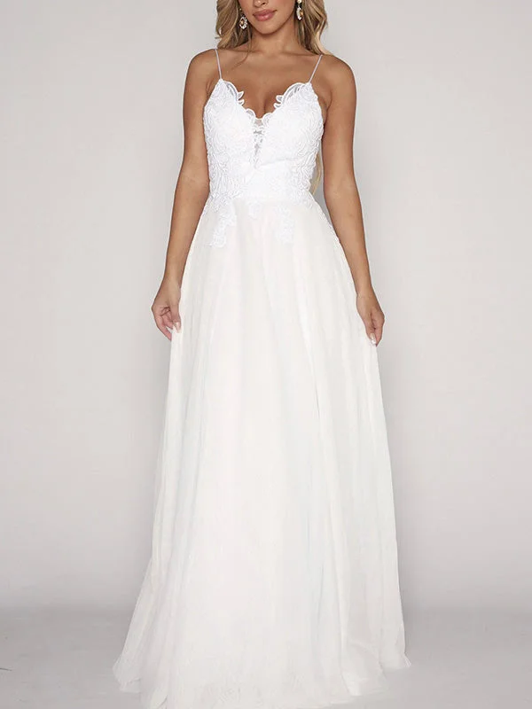 Lowest Prices Guaranteed!A-line Spaghetti Straps Beach Vintage Garden Long Wedding Dresses WD132 Lowest Prices Guaranteed!A-line Spaghetti Straps Beach Vintage Garden Long Wedding Dresses WD132