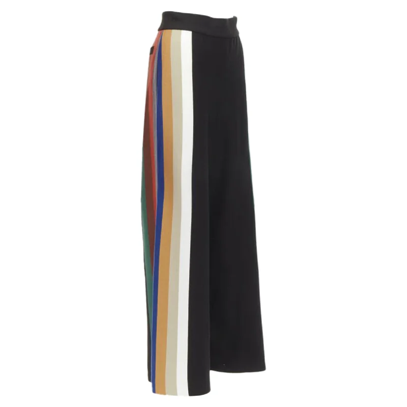 Get the Best for Less!Akira Naka Black Multi Stripe Wide Leg Relaxed Knitted Pants Us2 S Get the Best for Less!Akira Naka Black Multi Stripe Wide Leg Relaxed Knitted Pants Us2 S