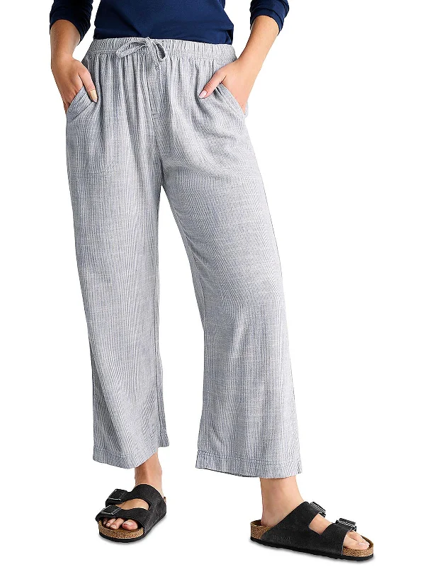 Unlock Huge Savings Now!Angie Womens Micro-Striped Drawstring Wide Leg Pants