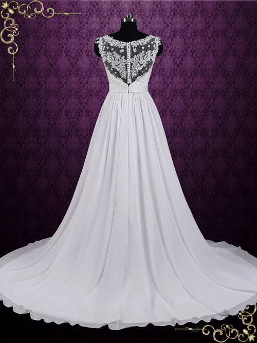 Get the Best for Less!Boho Style Lace Chiffon Wedding Dress | IRINA