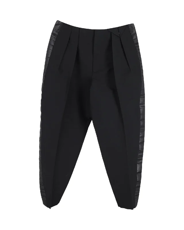 Limited Stock Available!Bottega Veneta Pleated Trousers in Black Acetate