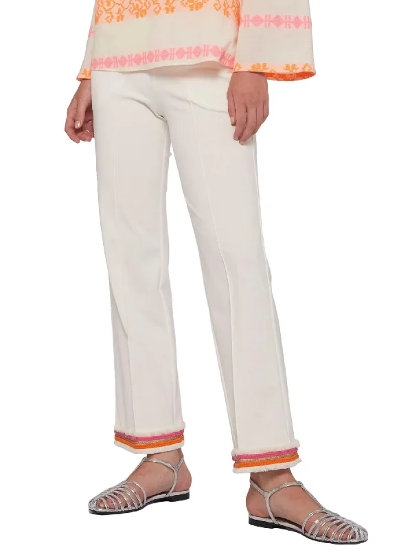 One Click Away from Big Savings!Carole Knit Trouser In White
