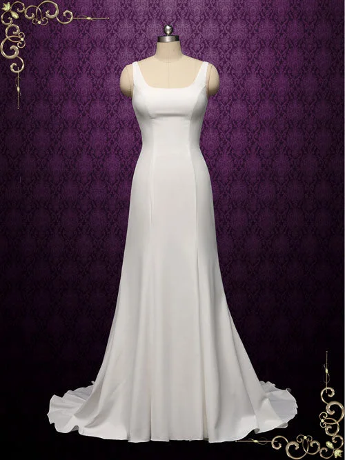 Shop More, Spend Less!Chiffon Minimalist Wedding Dress SELIN