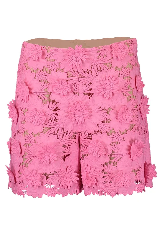 Exclusive Deals Just for You!Cotton Floral Guipure Wide Leg Short