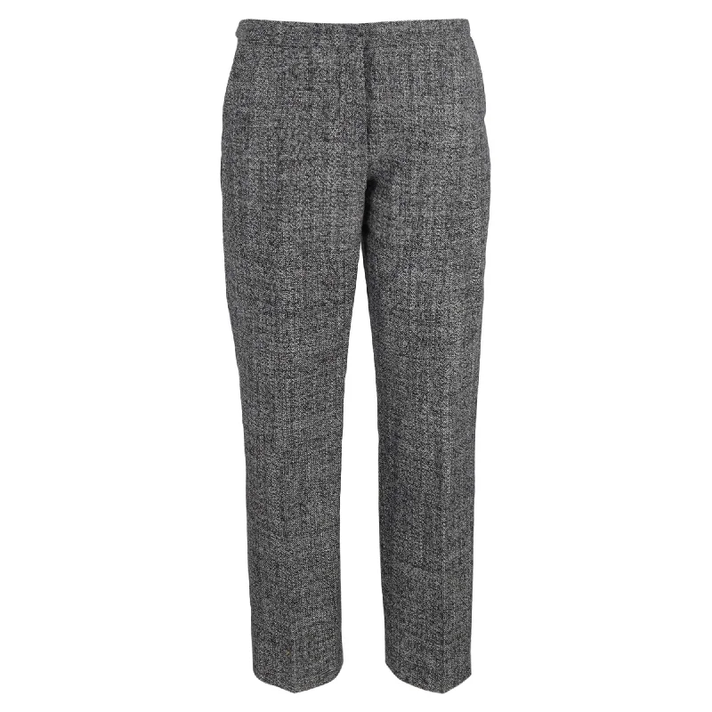 Hurry! While Supplies Last!Dries Van Noten Straight-Leg Trousers in Grey Wool