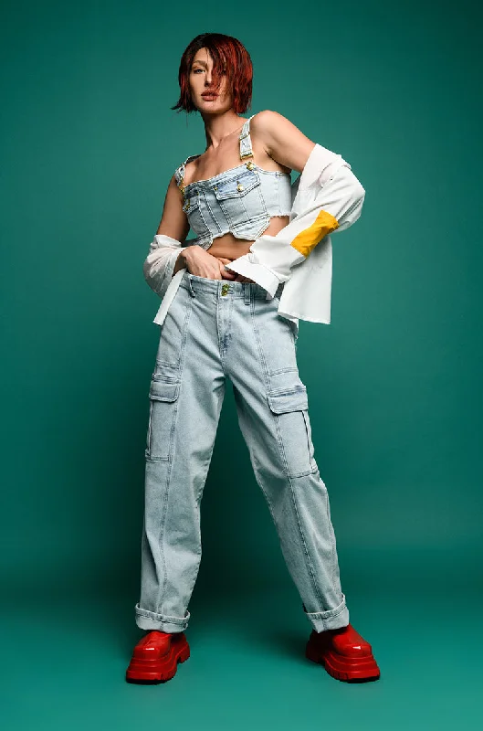 Stock Up and Save!ELIZA DENIM CARGO PANT
