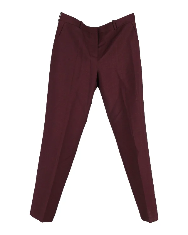 Crazy Discounts Inside!Givenchy Straight Cut Trousers in Burgundy Mohair