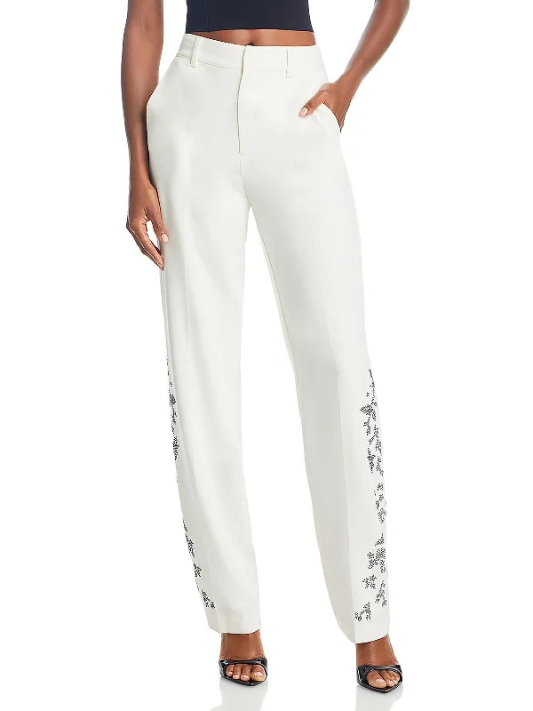 Shop Now and Save!Heatset Womens Knit Embellished Straight Leg Pants