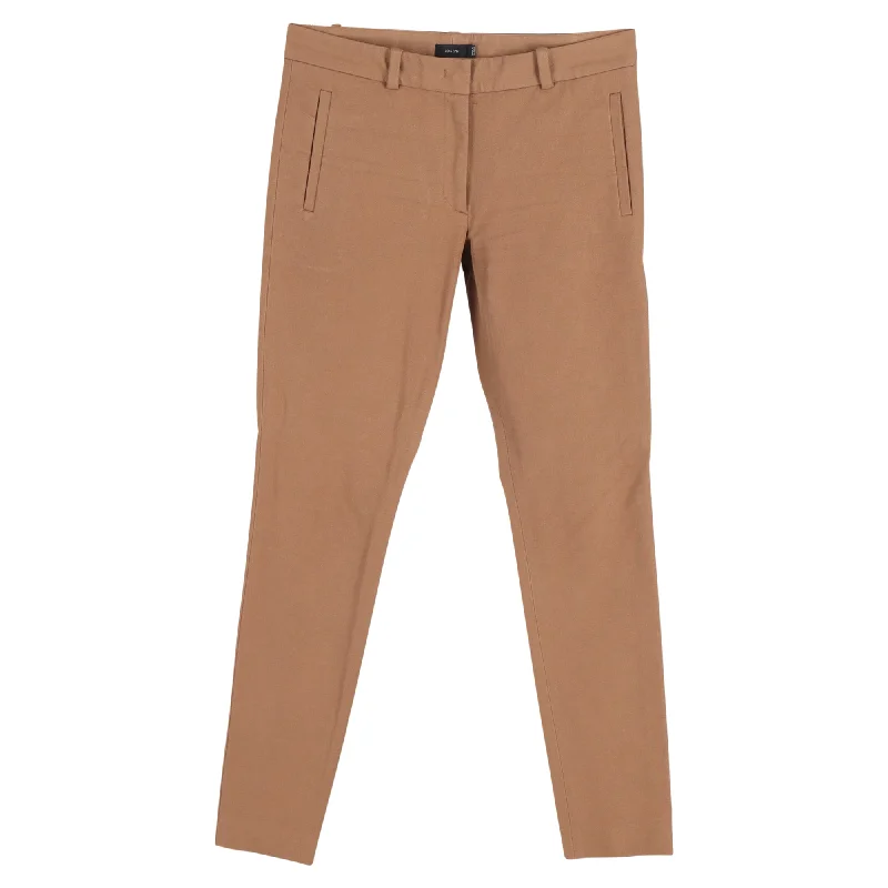 One Day Only – Huge Savings!Joseph Midrise Skinny Trousers in Brown Cotton