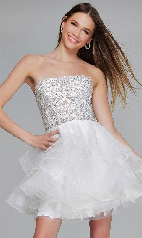 Flash Deals – Act Quickly!Jovani 24371 - Strapless Tulle Cocktail Dress