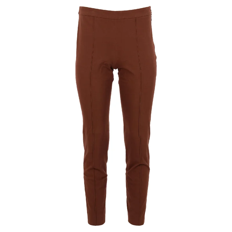 Shop Smart, Save Big!Loro Piana High-Rise Slim Pants in Brown Cotton