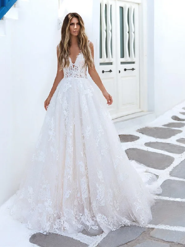 The Sale You’ve Been Waiting For!Lovely Lace Tulle Wedding Dresses, A-line Wedding Dresses, Long Wedding Dresses, Newest Wedding Dresses The Sale You’ve Been Waiting For!Lovely Lace Tulle Wedding Dresses, A-line Wedding Dresses, Long Wedding Dresses, Newest Wedding Dresses