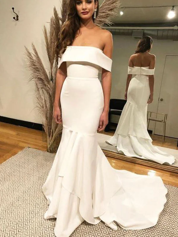 Amazing Prices You Can’t Resist!Mermaid Simple Off the Shoulder Romantic Beach Vintage Long Wedding Dresses WD143 Amazing Prices You Can’t Resist!Mermaid Simple Off the Shoulder Romantic Beach Vintage Long Wedding Dresses WD143
