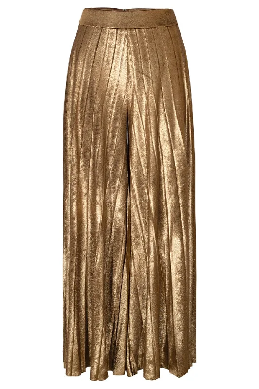 Shop the Hottest Deals!Metallic Velvet Pleated Pant