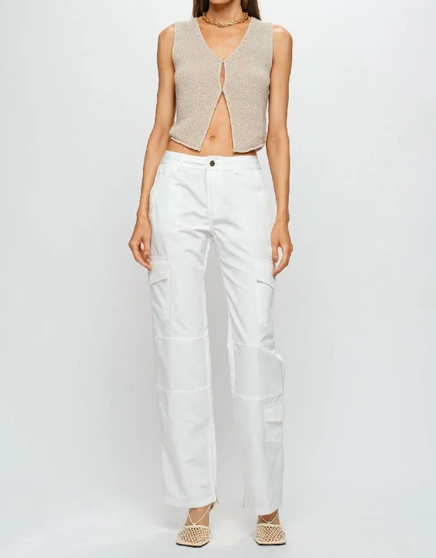 The Sale You’ve Been Waiting For!Mindy Cargo Pant In White