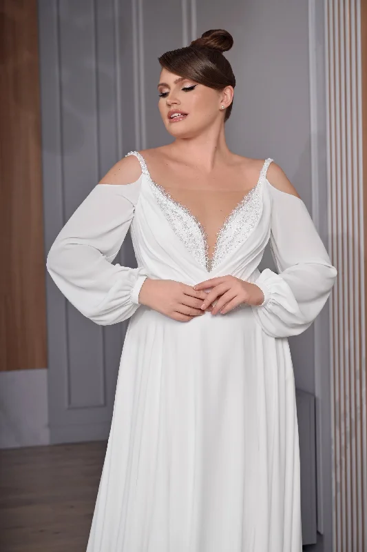 Your Discount is Waiting!Gorgeous Long Sleeve A-Line Plus Size Wedding Dress