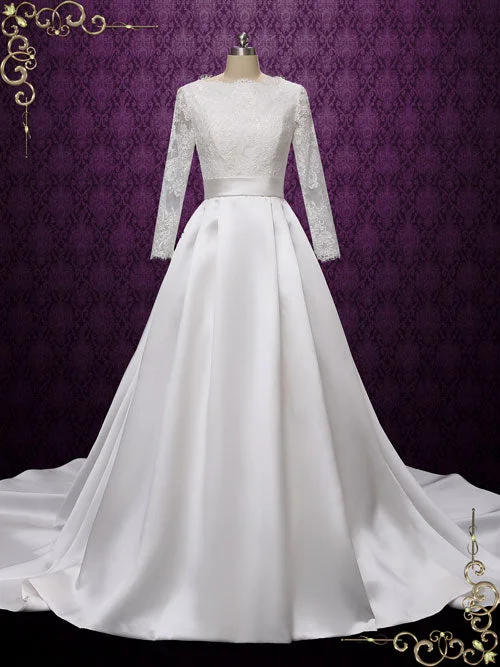 Buy More, Save More!Modest Long Sleeves Lace Wedding Dress ARIANA