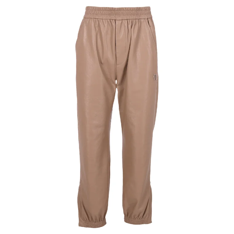 Crazy Discounts Inside!Nanushka Elastic Waist Pants in Beige Polyester