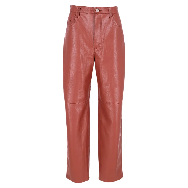 Upgrade for Less!Nanushka Straight Leg Pants in Brown Polyester