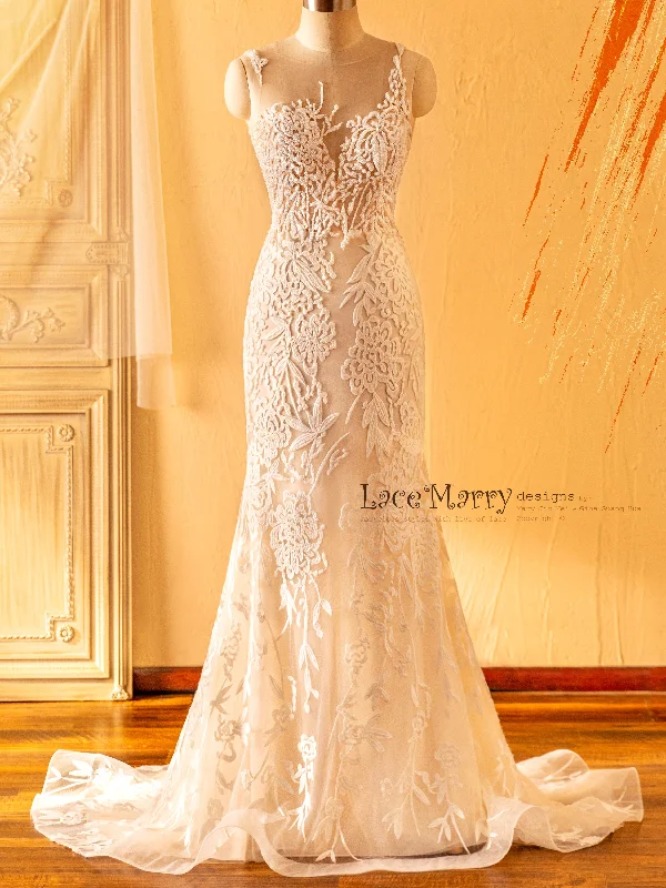 Massive Price Cuts!NEVIN / Deep Sexy Back Wedding Dress