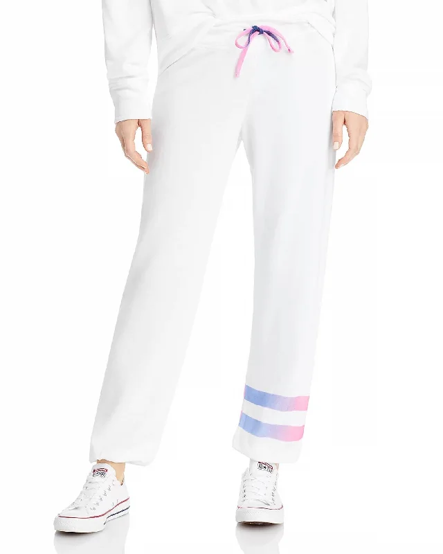 Shop Early, Save Big!Ombré Stripe Sweatpants In White Ombré Pink Stripe