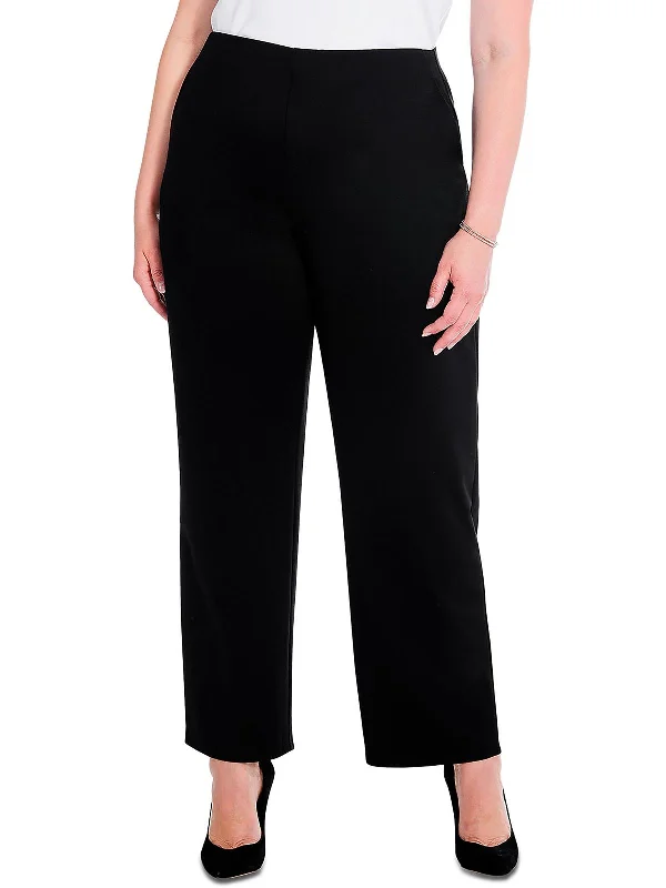 Save Like Never Before!Plus Womens Knit Pull On Wide Leg Pants