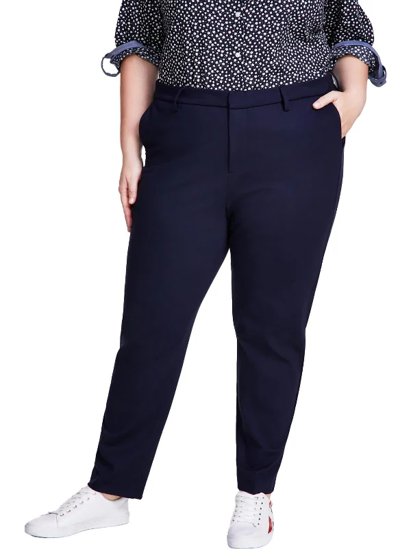 Hottest Discounts of the Year!Plus Womens Ponte High Rise Straight Leg Pants