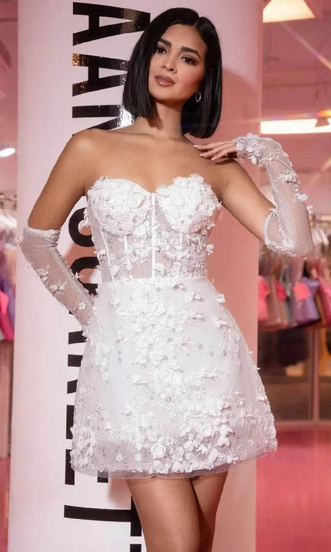 Shop Now and Save!Portia and Scarlett PS24446 - Sweetheart 3D Floral Cocktail Dress
