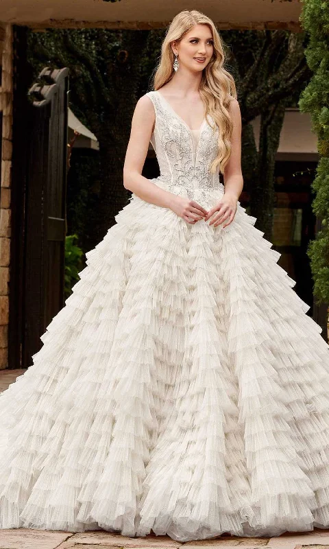 One Day Only – Huge Savings!Rachel Allan - M796 Lace Tiered Ruffle Wedding Ballgown One Day Only – Huge Savings!Rachel Allan - M796 Lace Tiered Ruffle Wedding Ballgown