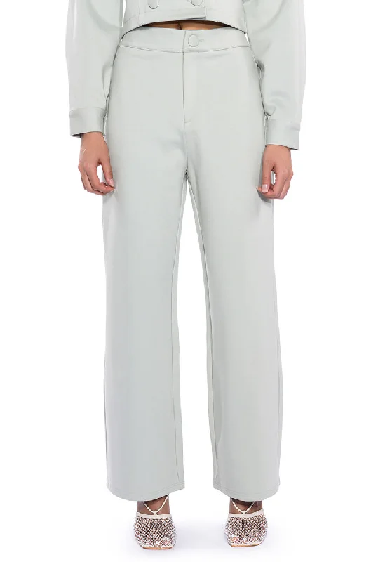 One Click Away from Big Savings!SAGE PU TROUSER PANT