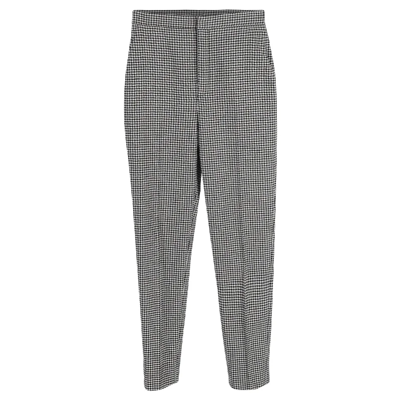 Unmissable Offers Await!Saint Laurent Houndstooth High-Rise Straight-Leg Trousers in Black Wool Unmissable Offers Await!Saint Laurent Houndstooth High-Rise Straight-Leg Trousers in Black Wool