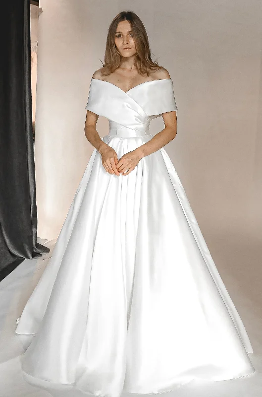 One Day Only – Huge Savings!Satin Wedding Dress Cameron